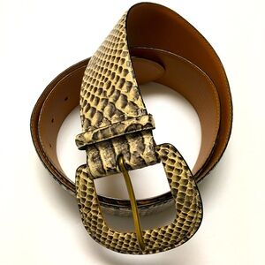 NEW Lauren Ralph Lauren Italian Leather Belt Size XL Python Snake Print